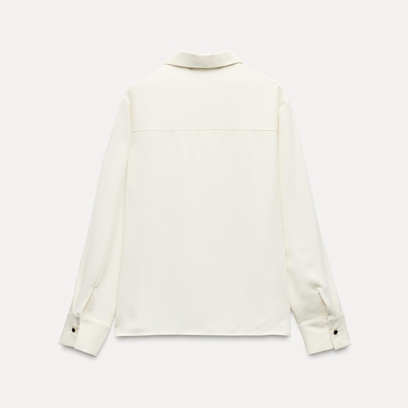 NWT ZARA CONTRASTING PASSEMENTERIE SHIRT - Picture 4 of 7